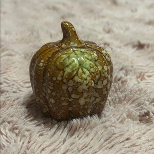 Ceramic Pumpkin Decor Set - Orange and Green